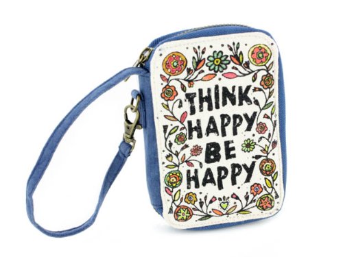 Natural Life Art and Soul Cosmetic Bag, Think Happy