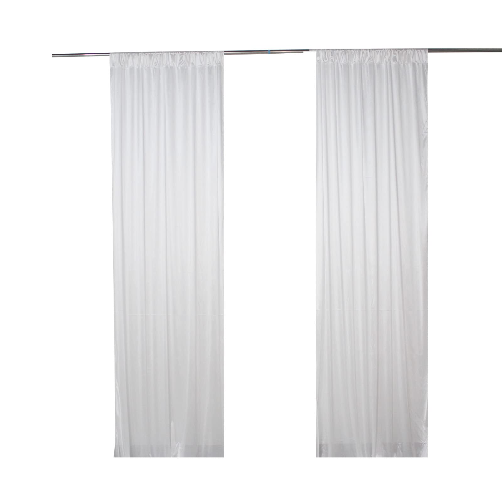SweetEasy 2pcs 5ftx10ft Backdrop Curtain Draperies for Wedding Bridal Shower Birthday Background Stage Engagement Event Festival Celebration Party