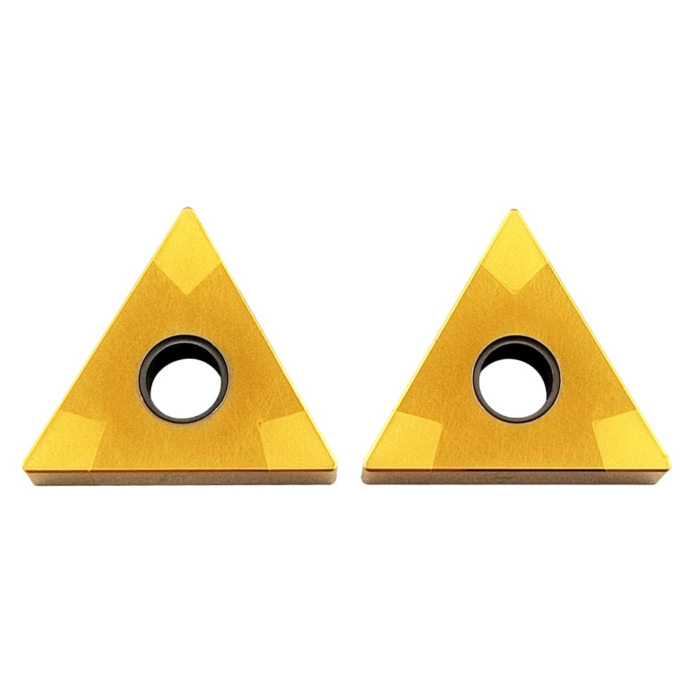 Lot de 2 nitrures de bore cubiques TNMG160404 CBN - Convient pour la finition haute vitesse de l'acier traité à la chaleur, alliage Ferrous fritté et fer moulé double face avec 6 bords de coupe