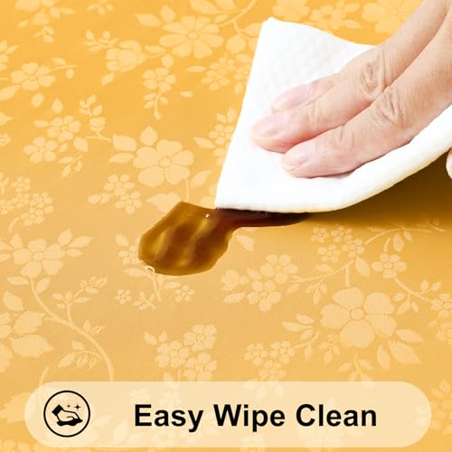 Image of Smiry Heavy Duty Vinyl Fitted Tablecloths for 8 Foot Rectangle Tables