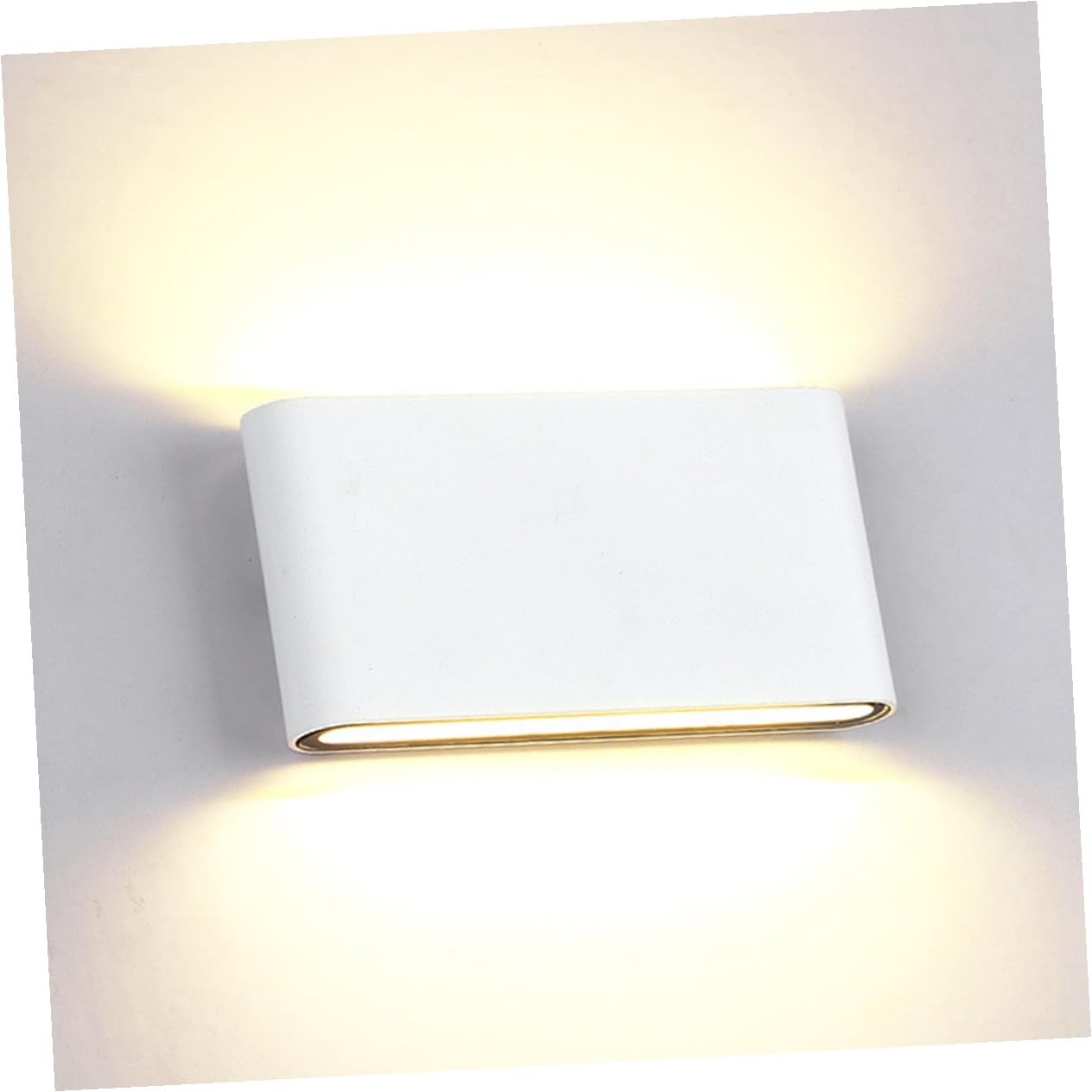 SHINEOFI 12W Applique Da Parete a Led Impermeabile Lampada a Muro Per Interni Ed Esterni Luce Calda Morbida Per Soggiorno Camera Da Letto Bagno Corridoio 6.69X3.54X1.18In