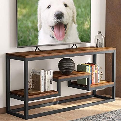 LITTLE TREE TV Stand, Media Stand for 60" TV, Large 3-Tier Entertainment Center with Shelves, Media Console Table for Living Room