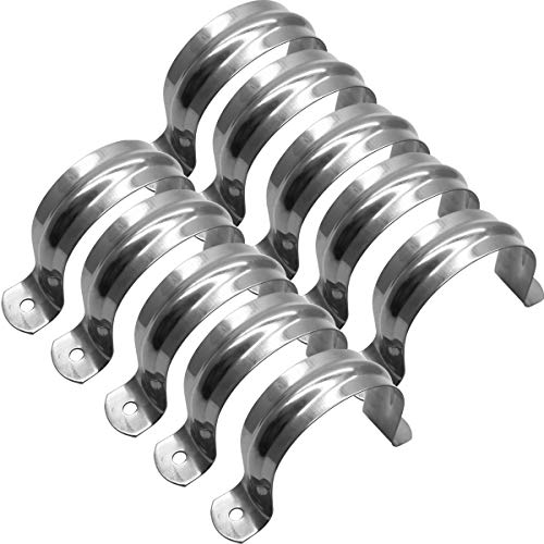 Image of Nge 2.5inch Rigid Pipe Strap Clamp-Two Hole Strap-U Bracket Tube Clip-Stainless Steel Heavy Duty Pipe Fasten Holder-Secures Conduit,10Pcs(76mm)