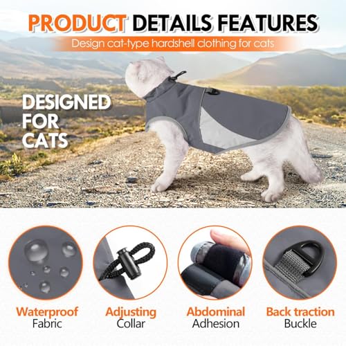Katzen-Winterjacke, wasserdichter Katzenmantel, warme Katzenweste, Hund, Kaltwetterjacke, winddichter Katzenmantel, Winter-Katzenmantel, Hunde-Wintermantel, Katzenwarmer Mantel,
