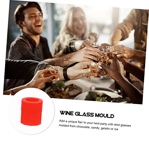Molde creativo de silicona rojo para hielos y shots miniatura 3