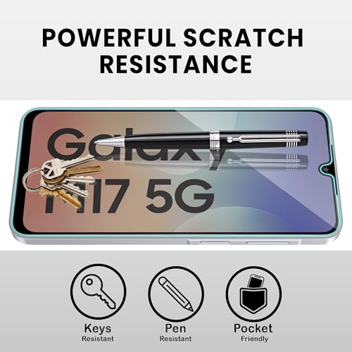 Image of FIRST MART Military-Grade Matte Tempered Glass for Samsung Galaxy M17, Samsung F17, A17, M36 and F36-9H Screen Protector, Anti-Glare Protection, Scratch-Resistant, Bubble-Free (1 Pack)