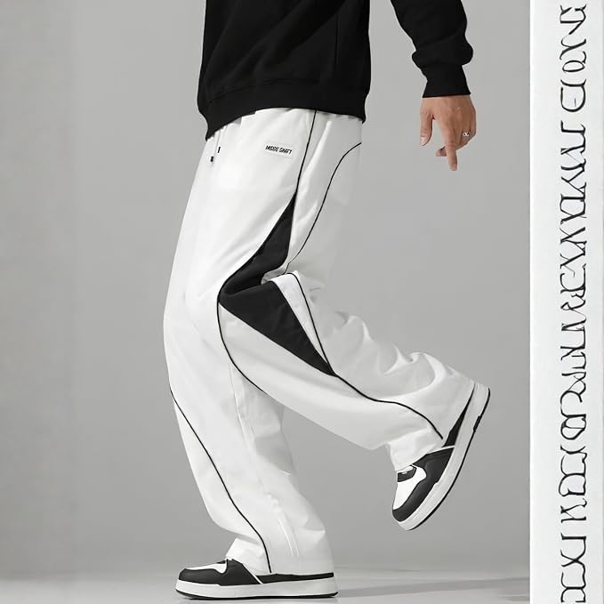 Image of Men's Stylish Track Pants, Loose Fit Joggers with Elastic Waistband, Comfortable Sports Lower for Gym, Running, Workout, Casual Wear & Daily Use