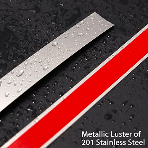 Stainless Steel Wall Molding Trim Peel and Stick, Flexible Self-Adhesive Metal Trim for Ceiling, Mirror Frame and More, Mirror-Like Finish Metallized Silver - Image 5