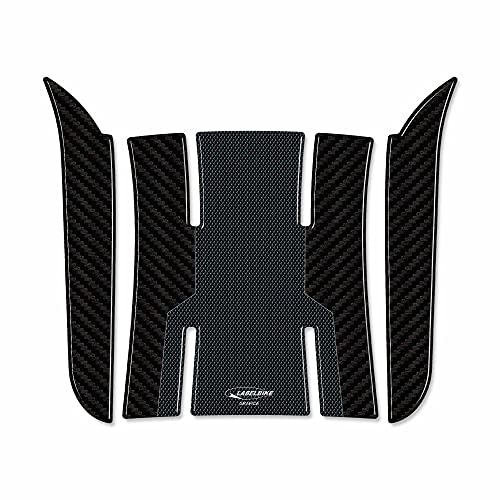 labelbike - 3D Resin Sticker Decoration and Protection of Motorcycle Tank Door Compatible with Piaggio Beverly 300 and 400 2021-2025 - Carbon-Like Color