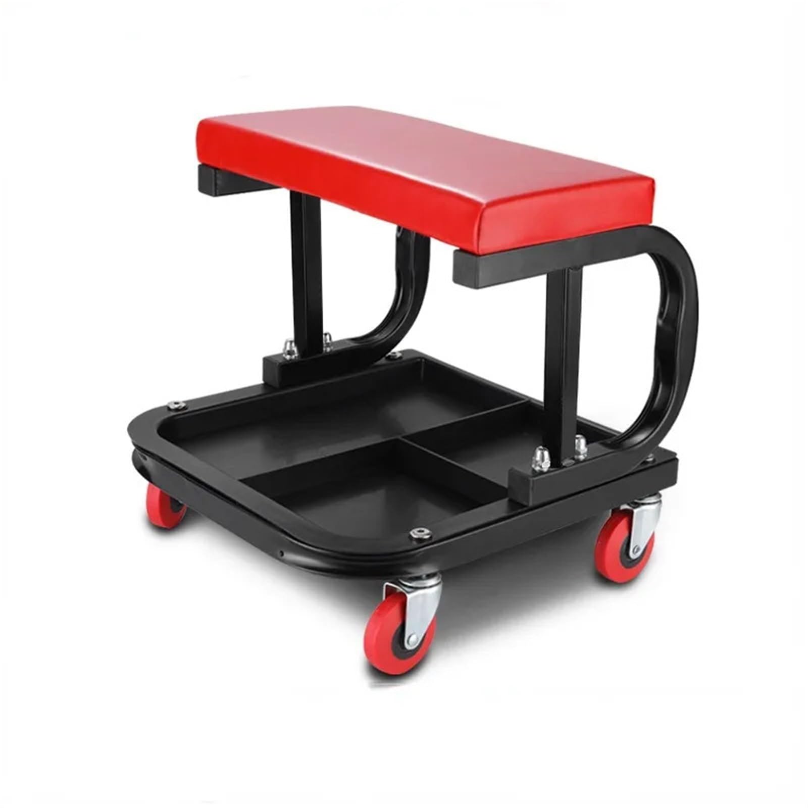 KJZQXYX Workshop Stool,Rolling Creeper Seat Stool Mechanic Chair,Mobile Repair Mechanic's Seat, 4 Wheels Tray Tools,for Auto Repair (With Crossbar)
