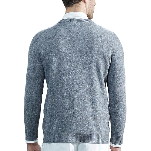 Jegsnoe Men Knitted Sweaters Cashmere Sweater Merino Wool Crewneck Long Sleeve Thick Pullover Jumpers2