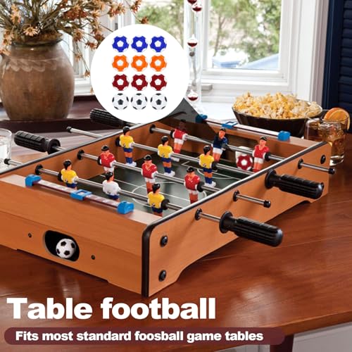 WQNNQW 12 Stück Kickerbälle,Kickerball,Tischkicker Bälle,Kicker Bälle,Mini Fussball,Tischkicker Ball,Tischfussball,Kicker Ball(32mm) Tabletop Football Aus Abs,4 Farbkombinationen