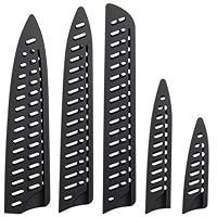 Qianyu 5 Stück Knife Sheath Messerschutz Universal Messer Messerschutzhülle Atmungsaktiv Messerscheide Kunststoff Messer Schutzhülle Klingenschützer für Küchenmesser Obstmesser