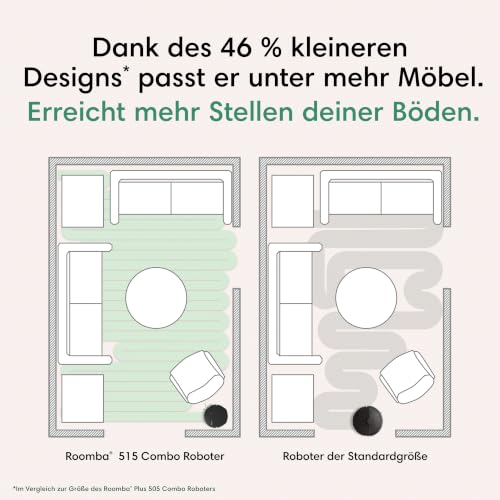 iRobot Roomba Plus 515 Saugroboter, AutoWash Basis, 75 °C Wischpadwäsche – Ansicht 5