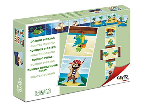 Cayro Jeu de Dominos Pirates 28 pièces, 878, Multicolore