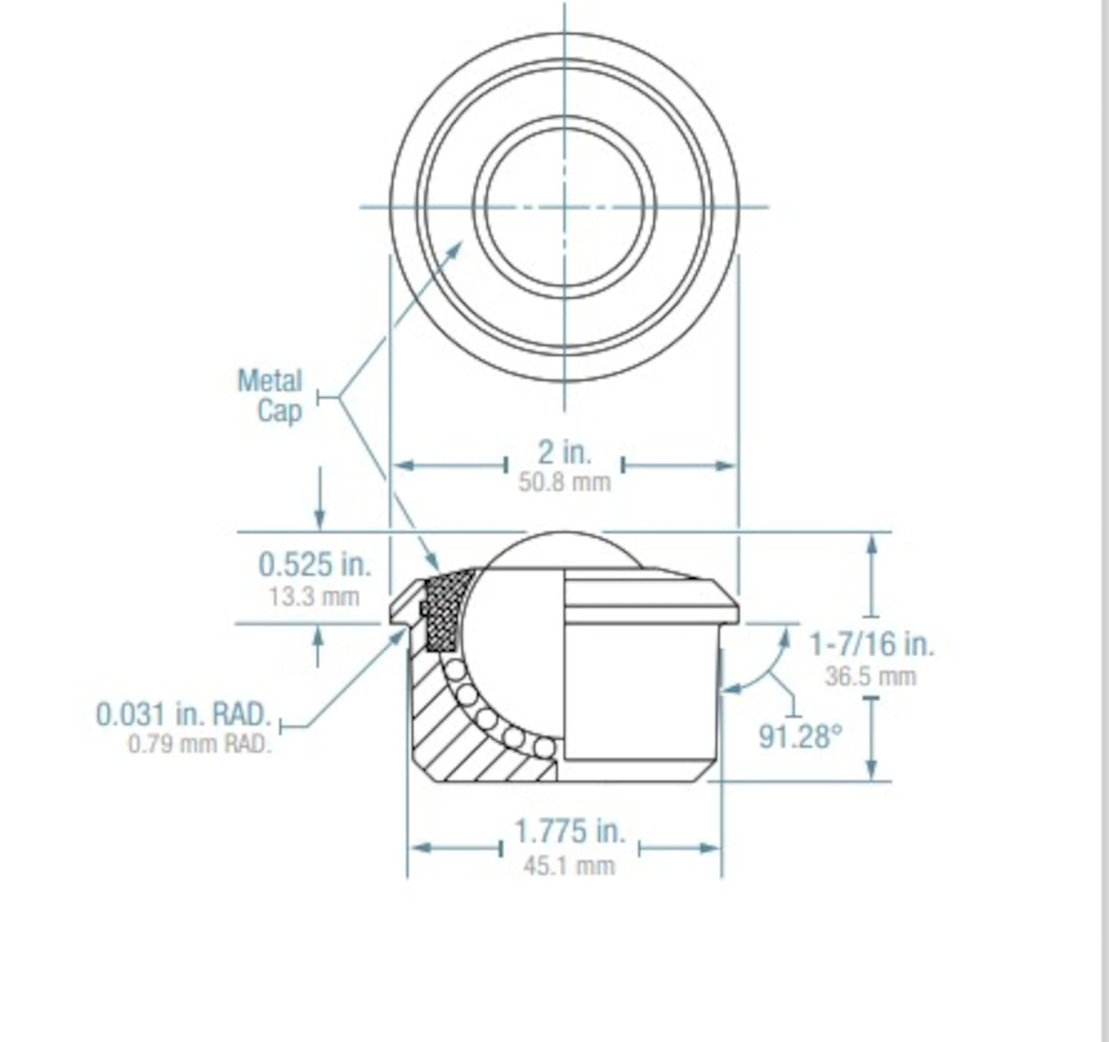 HDBTM-1-3/16CS Hudson Bearings, Heavy Duty Ball Transfer with 750 Pound Capacity