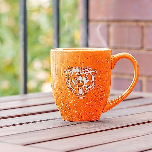 Image of Rico Industries NFL Football 16 oz Team Color Laser Engraved Speckled Ceramic Coffee Mug