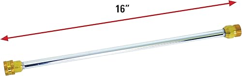 Simpson 80161 Vara pulverizadora de 16 pulgadas con arandelas de presión para agua fría universal, 3400 PSI