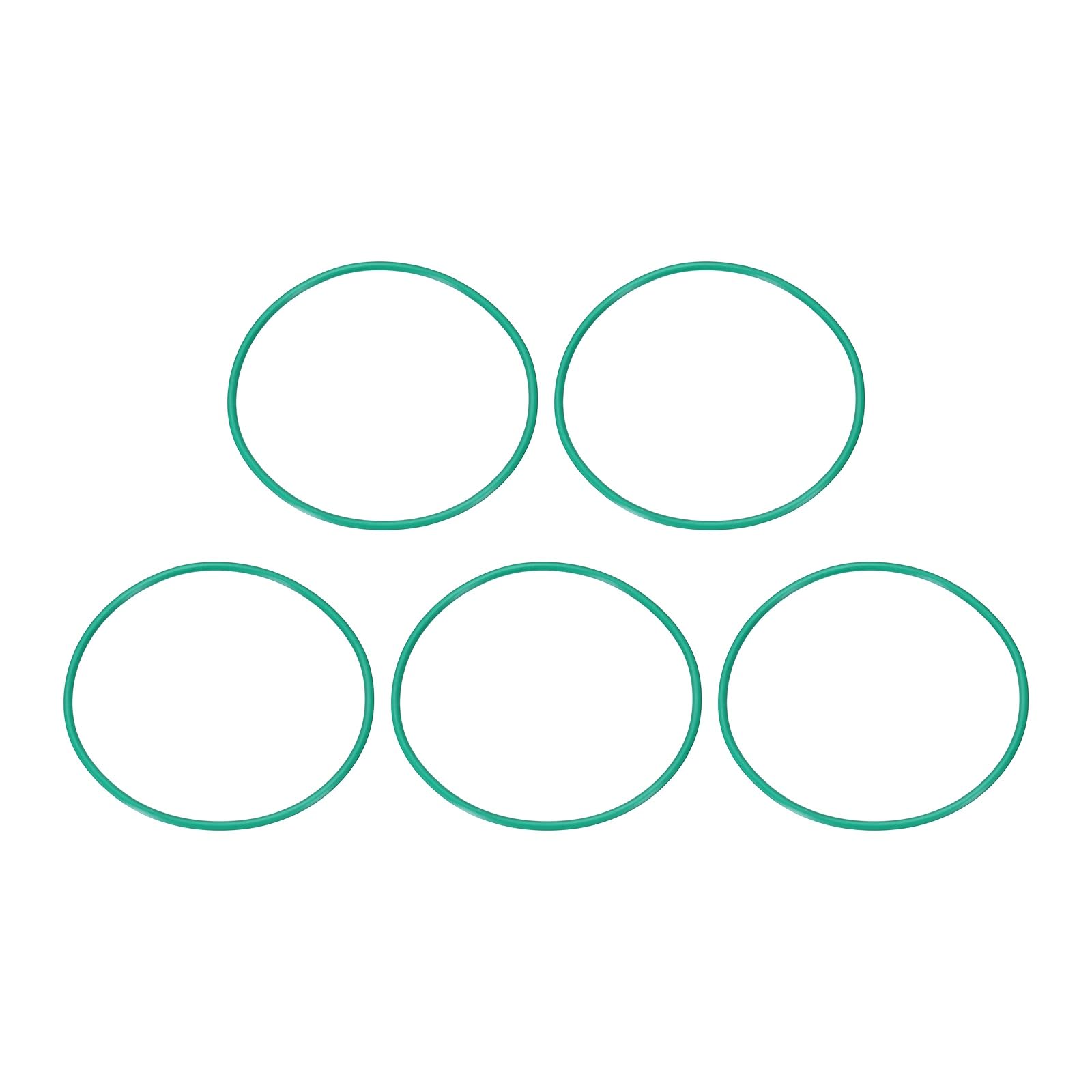 sourcing map 5 Pcs Fluorine Rubber O-Rings 81mm OD 76.2mm ID 2.4mm Width Round Sealing O Ring Seal Gasket for Industrial Engines Plumbing Faucet Hose Automotive — image 1