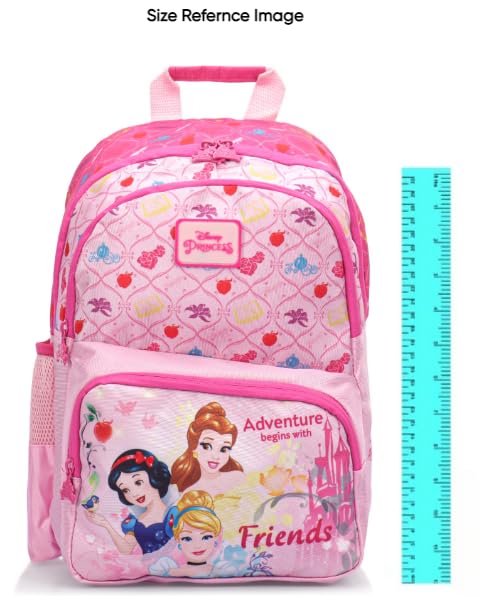 Image of STRIDERS Princess School Bag for Kids | Lightweight Trendy Backpack | Padded Comfortable Straps & Spacious Compartments | Ideal for Little Royalty | 16 inches