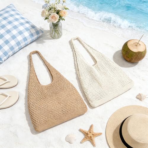 JarThenaAMCS 6 Pcs Bolsas Tote de Crochet para damas de honor miniatura 6