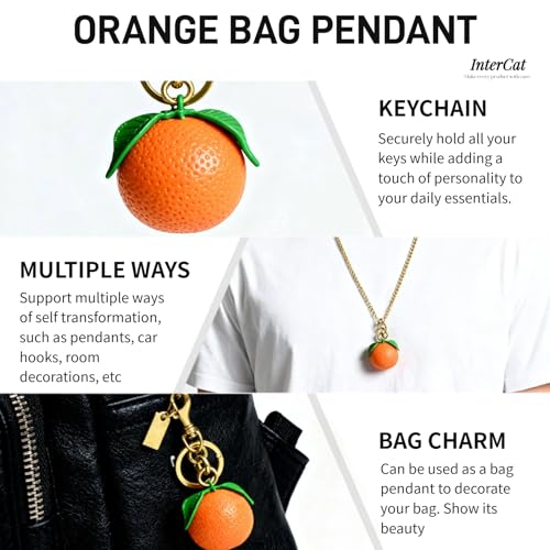 InterCat Cute Orange Fruit Purse Keychain Set - image 4