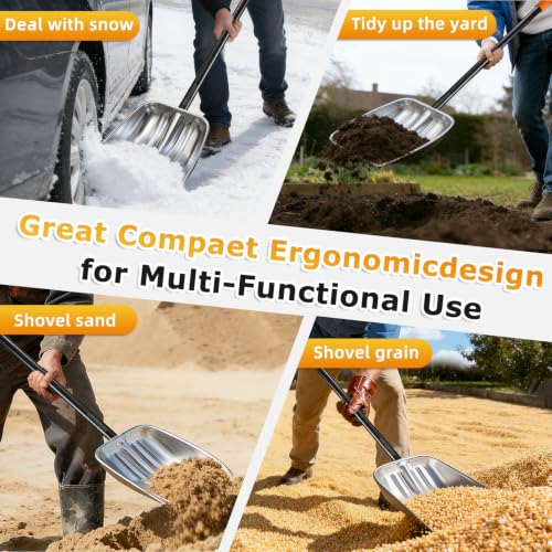 Metal Snow Shovel, Snow Shovel for Driveway, D-Handle, Wide & Durable - Image 5