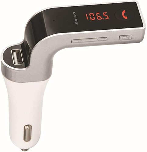 Transmisor FM Bluetooth Bluetooth para automóvil, adaptador de radio inalámbrico Bluetooth 2.1 en coche con llamadas manos libres, 1 puerto USB,