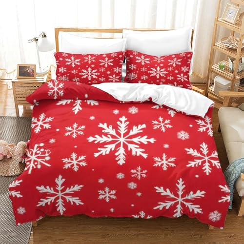 Housse de couette flocon de neige anti-transpiration zip facile 140x200 - 3