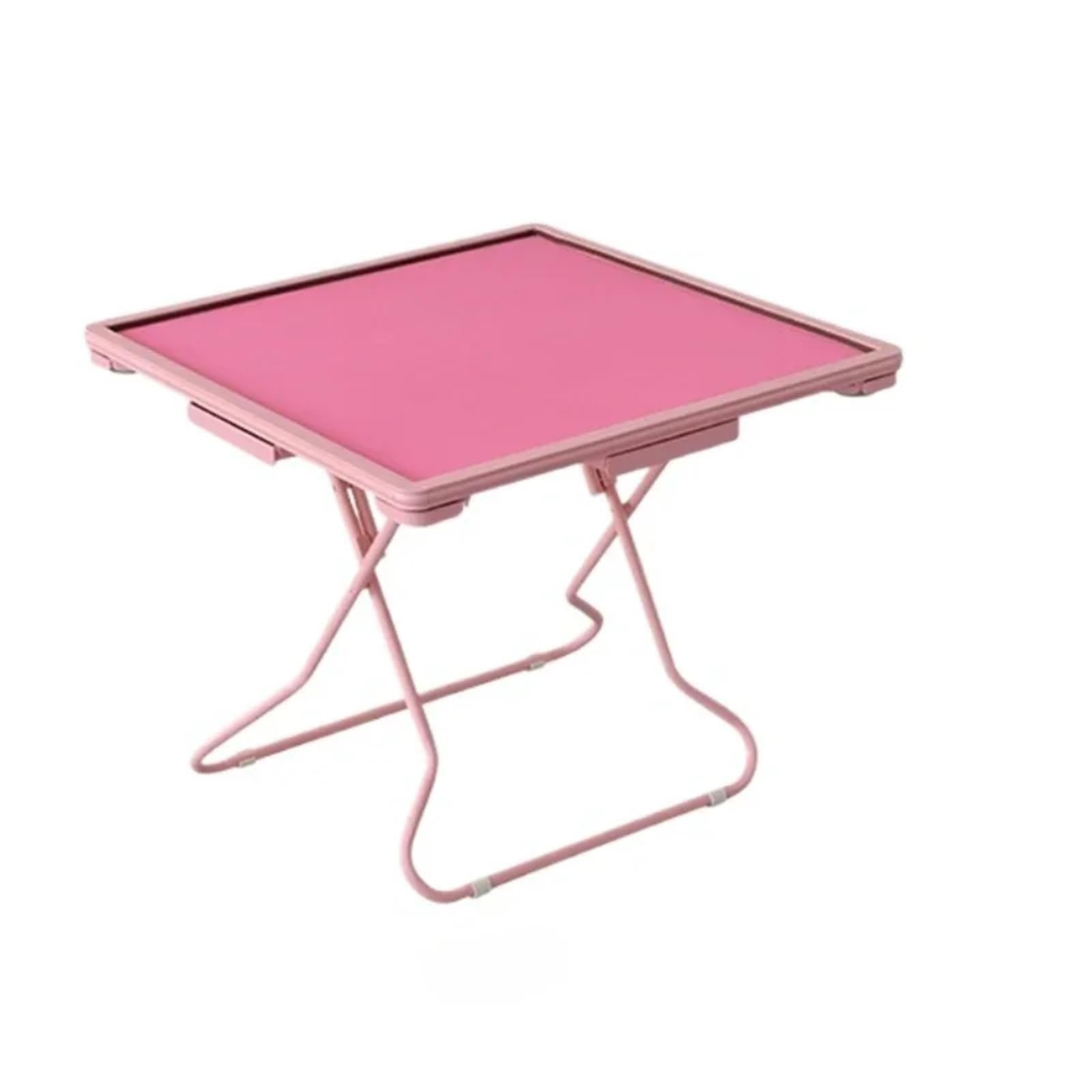 ZythrXLate Folding Mahjong Table Mahjong Table, Foldable Game, Pink, Durable Dining With Small Drawer And Ashtray