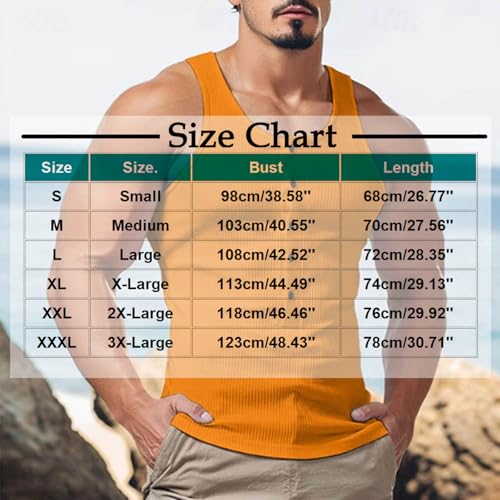 Cambkatl Men's Button Up Henley Tank Top Sleeveless Ribbed Knit Summer Slim Fitted Muscle Tee Shirt3