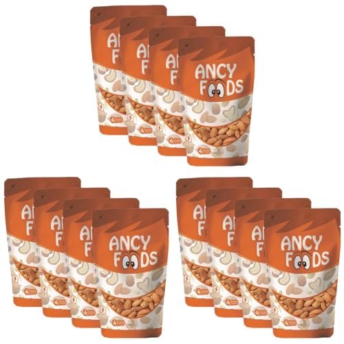 Image of Ancy Gurbandi Almonds 1000 Grams (250 Grams X 4) with Rich Flavor, High Antioxidant Content, and Brain-Boosting Nutrition for Daily Vitality and Wellness |Packed with Energy to Support Kids Learning, Adults Productivity, and Elders Strength.