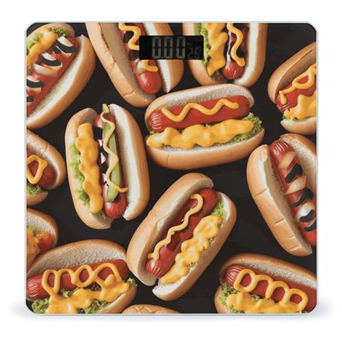 Báscula digital para baño Fun Food Hot Dogs precisa y moderna miniatura 1