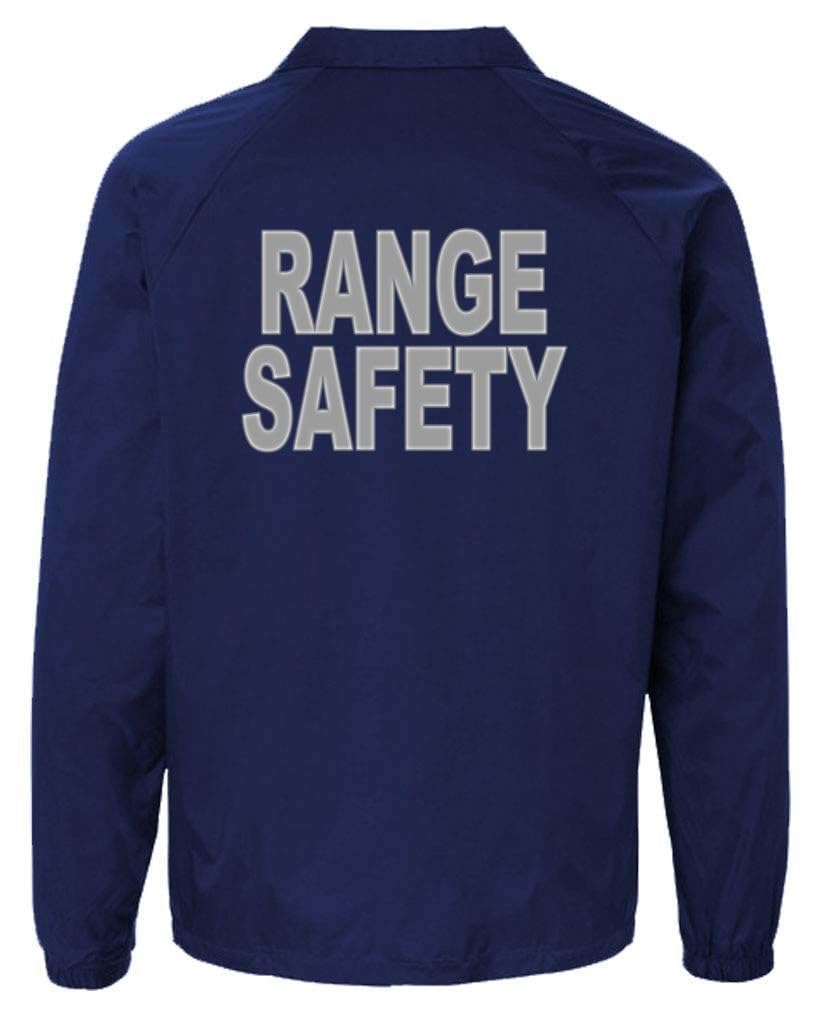 Cold Harbor Service and First Responders Range Safety Coaches Jackets Event Staff Men’s and Women’s Outerwear Windbreaker (US, Alpha, X-Large, Regular, Regular, Navy with High Visibility Logos)