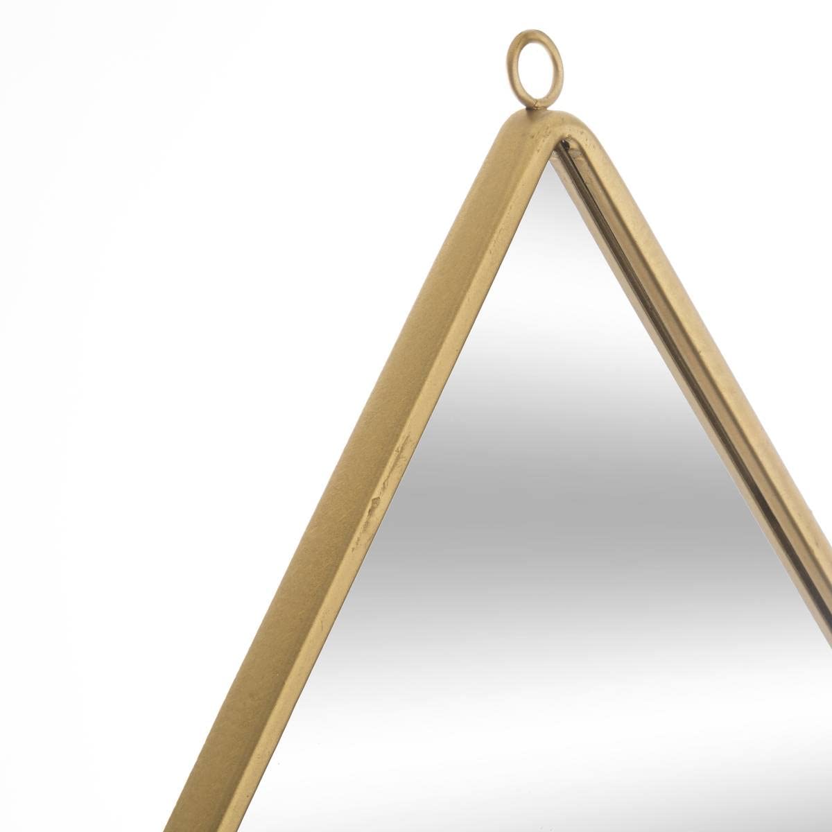 Drop Shaped Metal Mirror, Gold, 29L x 21l cm - Image 3