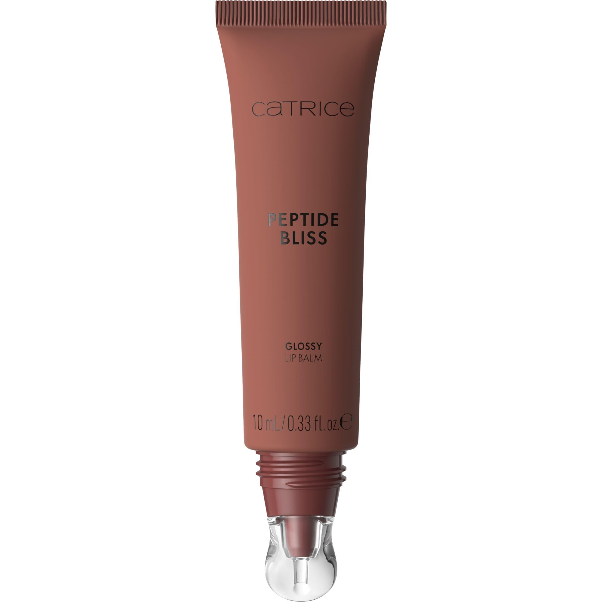 Catrice Peptide Bliss Glossy Lip Balm 050 Glazed & Gorgeous, balsamo labbra, marrone, lucido, con peptidi, nutriente, labbra più piene, 10 ml