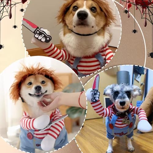 Cosplay Party Anzug für Haustier, Halloween Kostüme für Hunde, Lustige hundekatze Kostüm, Verkleidungen für Haustier, Haustierkostüm Cosplay-Outfit, für die Meisten Hunde und Katzen