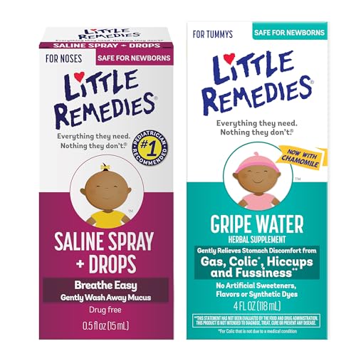 Image of Little Remedies Infant Gas and Nose Solutions (1- 0.5 oz Saline Spray and Drops, 1- 4 oz Fast Acting Gripe Water)