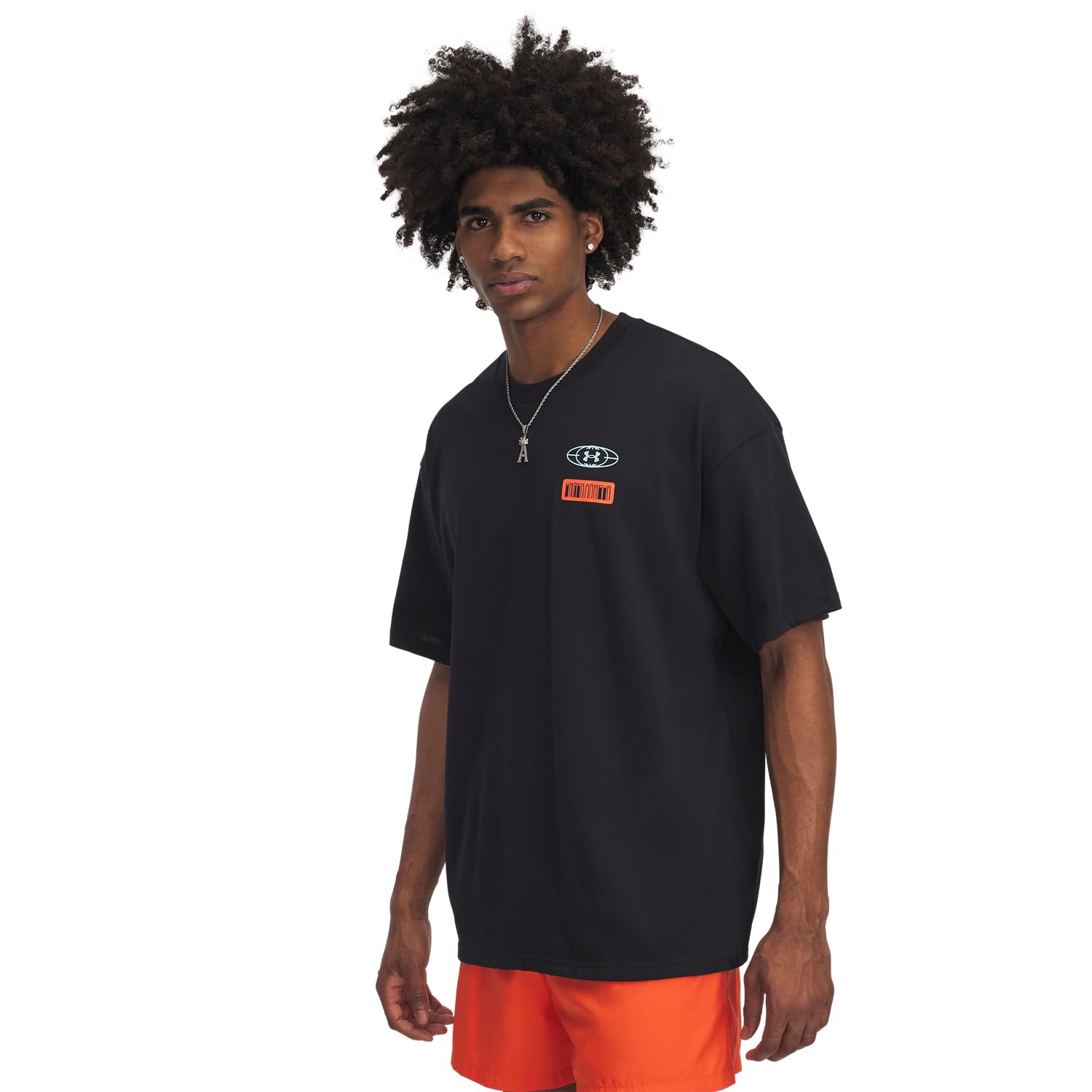 UA M HWT Hoops Mix Tape SS T-shirt Erkek