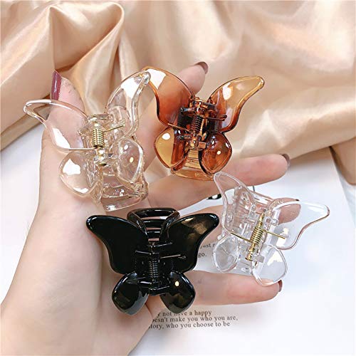 6 Pinzas Mini Mariposa Transparente para Cabello miniatura 2