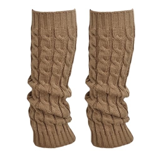 Image of Knitted Ribbed Stirrup Leg Warmers for Women, Girls, Ladies - Yoga and Dance