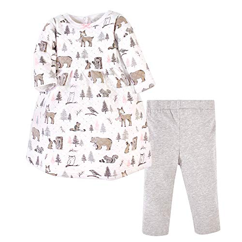 Image of Hudson Baby Unisex Baby Quilted Cotton Dress and Leggings