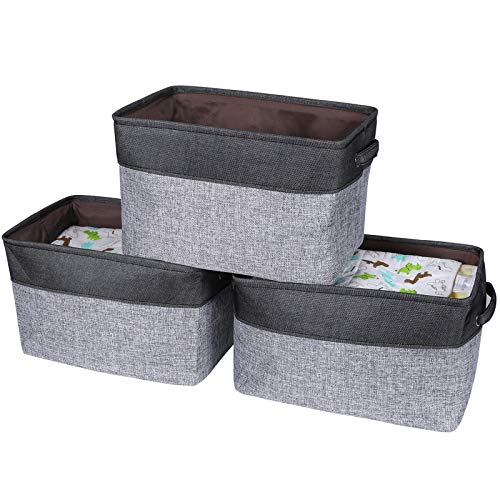 HOKEMP Foldable Storage Bins [3-Pack] - 15 x 10.6 x 9.4 inch Fabric