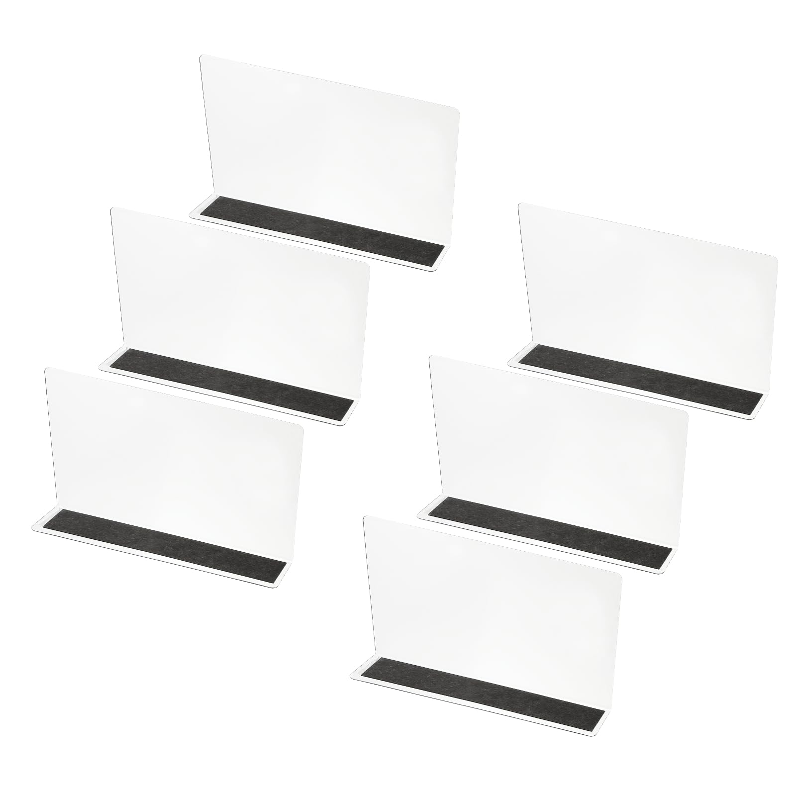 PATIKIL 6 Pack Shelf Dividers for Closet Organization, 200 x 40 x 120mm Acrylic Magnetic Closets Separator Kitchen Cabinet Shelves Under Bed Blocker for Bedroom Kitchen Office, Clear