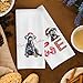GCFET Great Dane Christmas Towels Set - Great Dane Gifts Christmas Waffle Decorative Dish Towels for Kitchen, Great Dane Christmas Hand Tea Towels, Great Dane Gifts, 16x24 Inches Set of 2