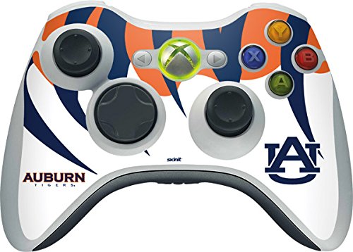 Skinit Decal Gaming Skin Compatible with Xbox 360 Wireless Controller - Officially Licensed College Auburn Tigers Design