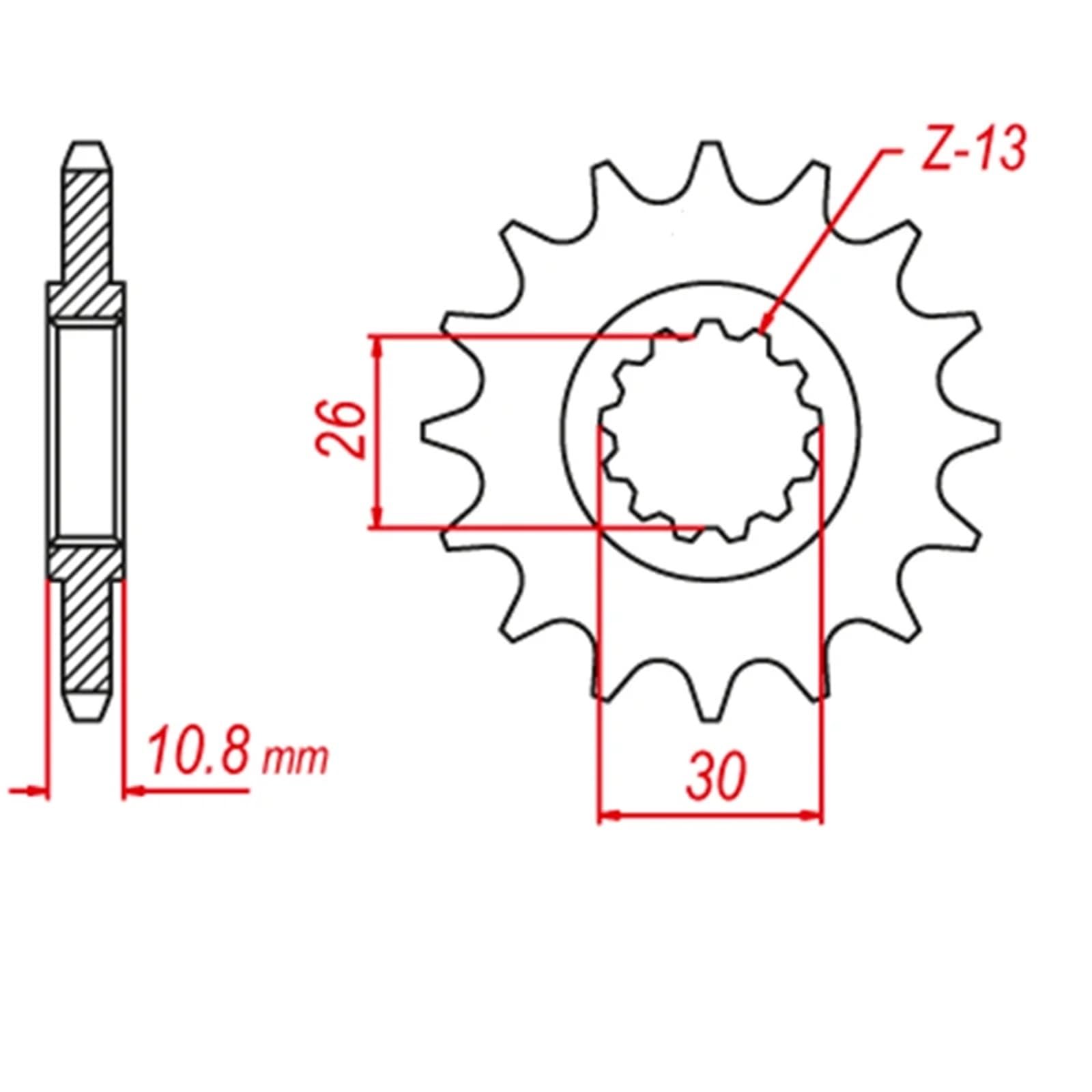 Piñón de transmisión para Yamaha XJR1300 5EAT 5WM XJR 1300 2002 2003 Piñón Y Corona para Motocicleta 530 CNC 18T 39T (Delantero Trasero)(18T)