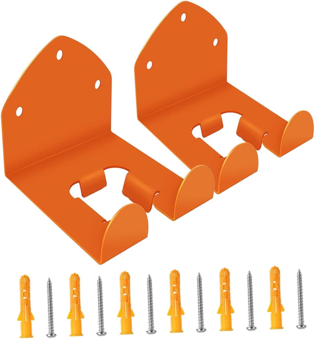 Heavy Duty Wall Hooks Garage Storage Organizer Heavy Duty Tool Hangers for Lawn Mower Wall Mount Utility Hooks 2pcs Set for Garage and Garden Tool Storage