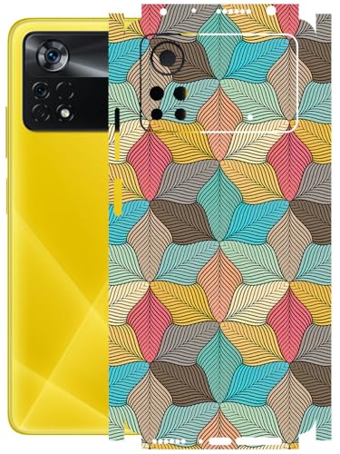 Image of AtOdds - Full Body Back Screen Guard Protector Film - Lamination Wrap Skin Sticker Compatible with Poco X4 PRO (5G) | Scratchproof Matte Finish (Autumn)