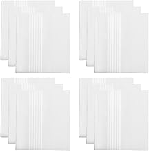 12PCS Men's Handkerchiefs Cotton Large, 40CM White Gents Hankies Set Soft Pocket Square Hankies for Men, Suitable for Daily use, Business, Wedding, Celebration, Prom, Party
